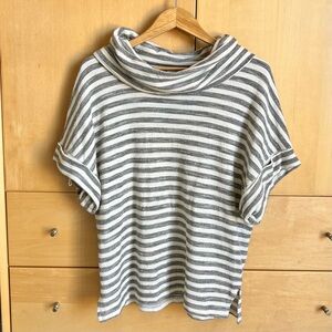 Anthropologie t.la Cowl Neck Striped Top Small